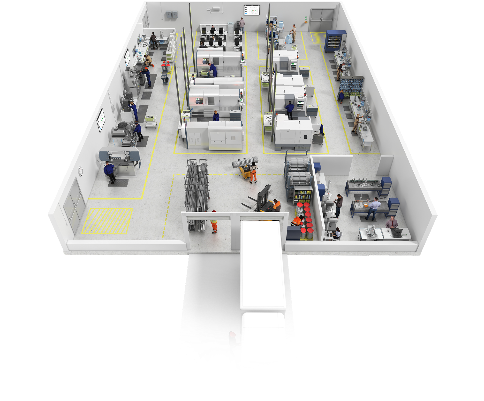 Aerospace factory base layout