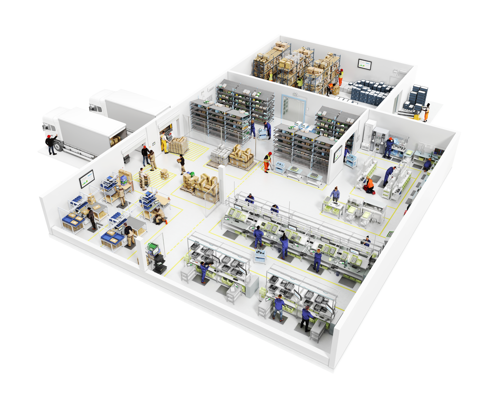 Industrial manufacturing base layout